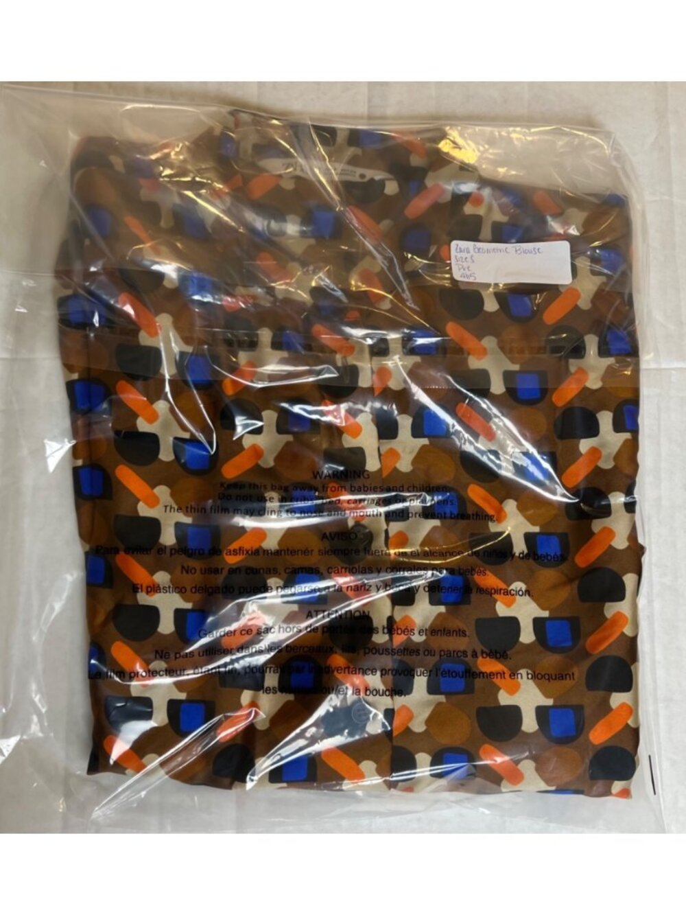 Zara Geometric Design Blouse - Picture 10 of 10